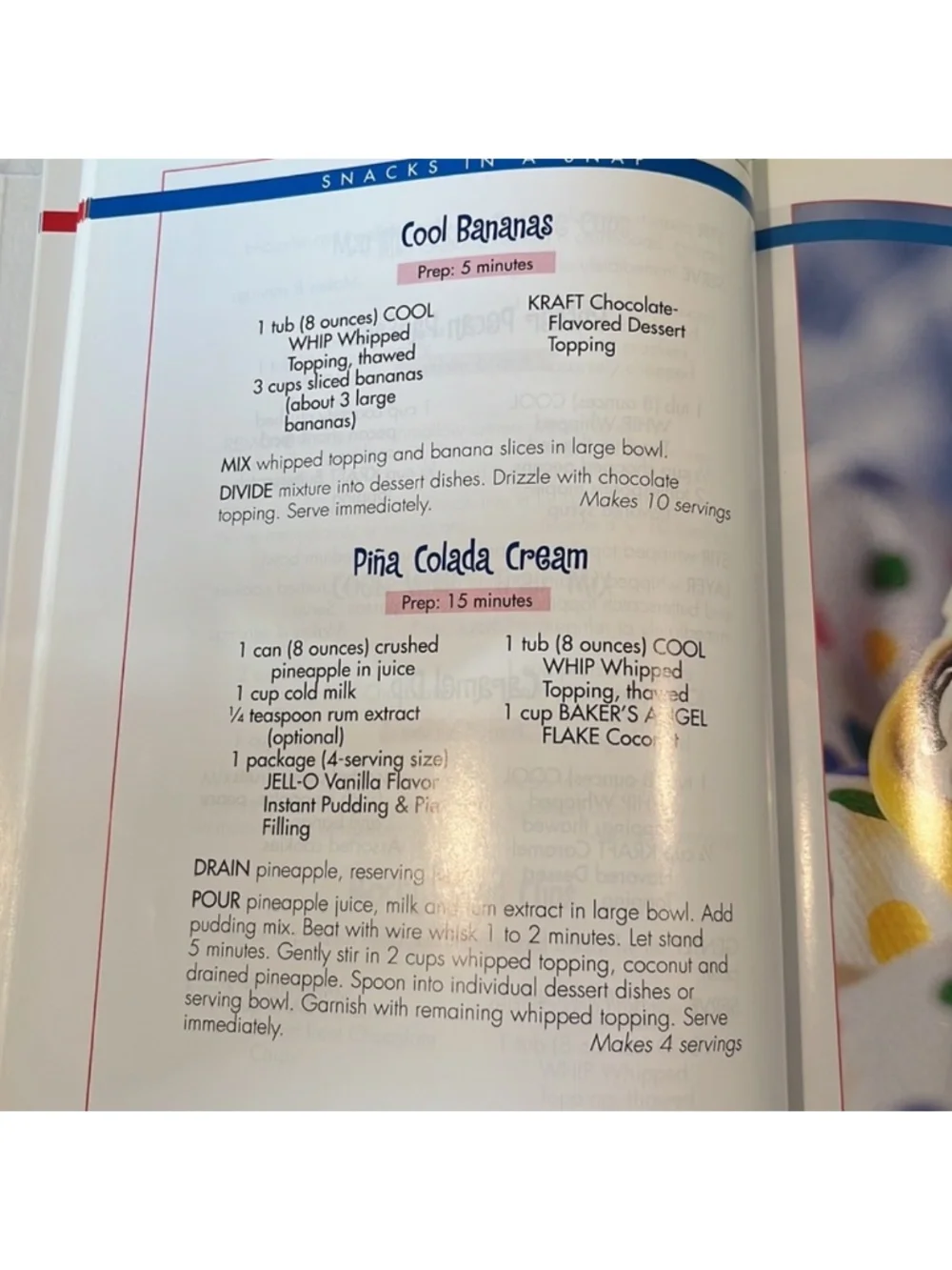 Celebrate With Cool Whip Cookbook Recipes HC Book